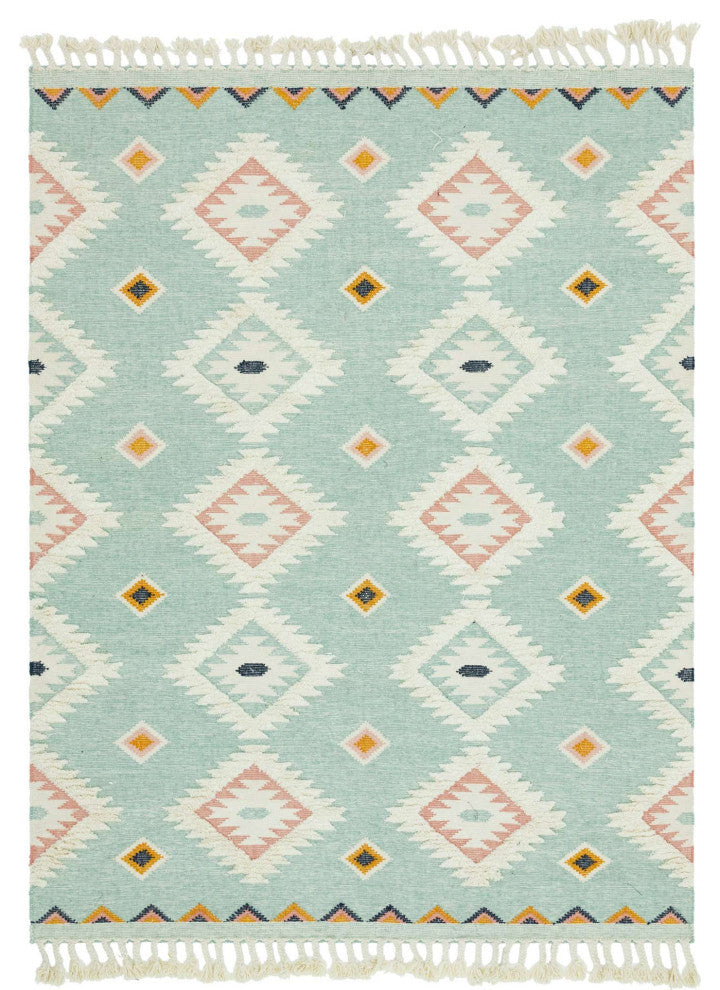 Unique Loom Ivory Mesa Area Rug, Light Blue, 9'x12', Rectangular