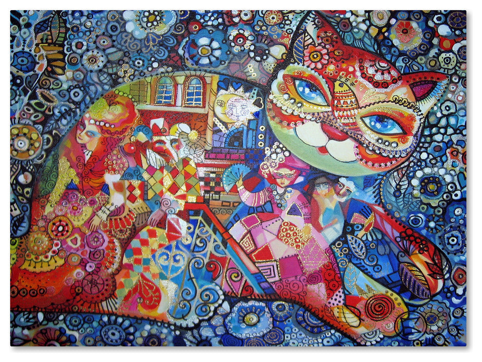 Oxana Ziaka 'Venice Cat' Canvas Art, 24" x 32"