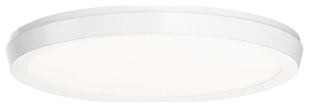 Argo 11" LED Round Flush Mount 2700k, Brushed White