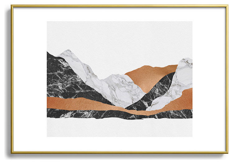 Orara Studio Marble Landscape I Metal Framed Art Print