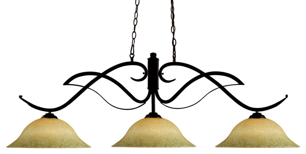Phoenix Collection 3 Light Billiard Light in Bronze Finish