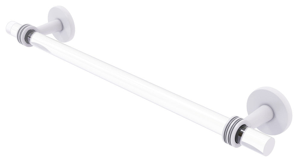 Clearview 24" Towel Bar with Dotted Accents, Matte White