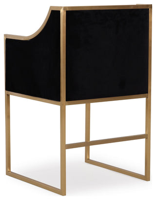 TOV Furniture Atara Black Velvet Gold Chair