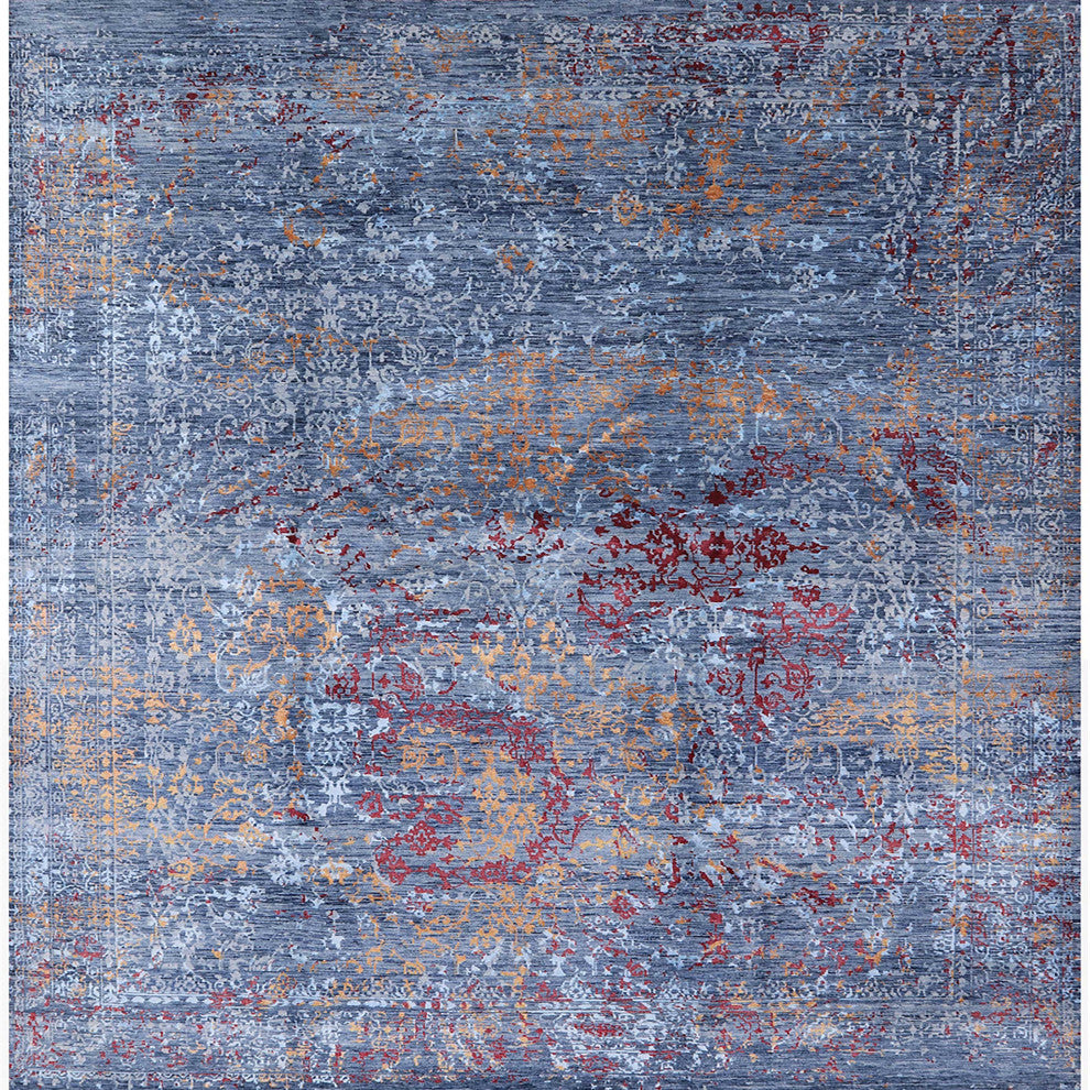 Ahgly Company Indoor Square Mid-Century Modern Area Rugs, 4' Square