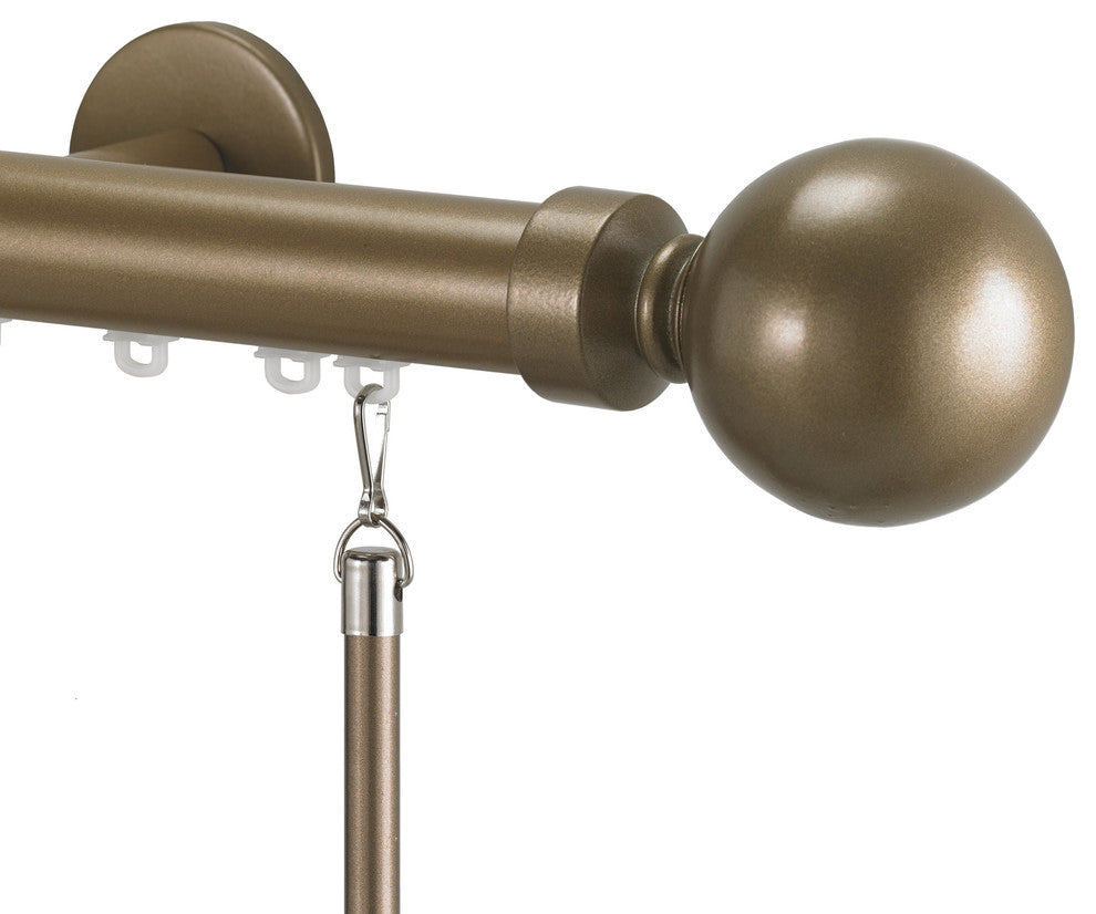Deco Traverse 1 Rod With Ball 28 Finial, Champagne, 132