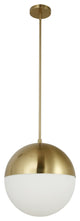 Dayana Transitional 3 Light Aged Brass White Metal Pendant