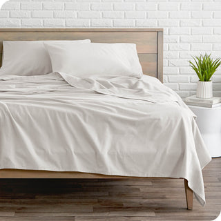 Bare Home Cotton Flannel Sheet Set, White, Twin Xl