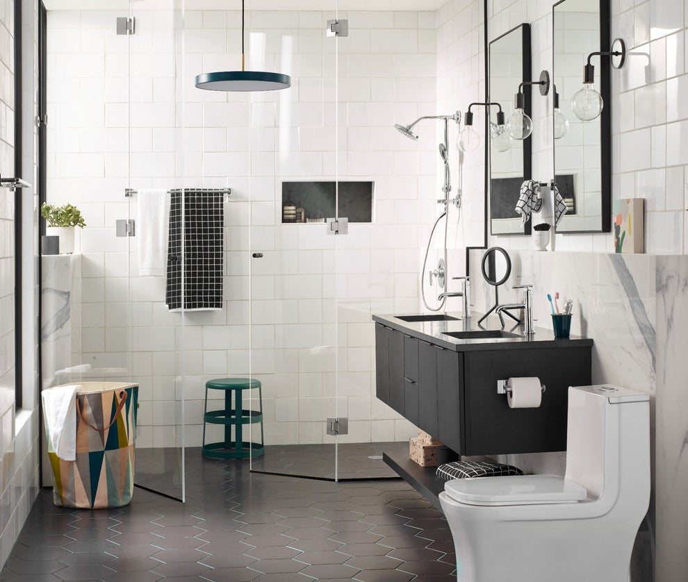 Moen Matte Black Shower Only, Chrome