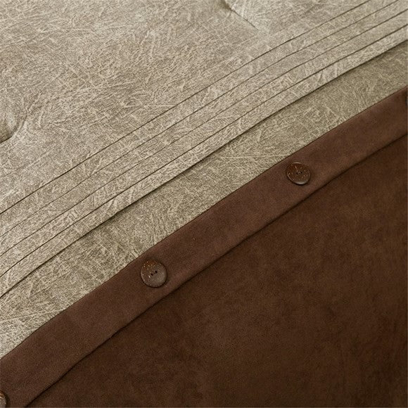 Madison Park Microsuede Printed-Pieced 7-Piece Comforter Set, Queen