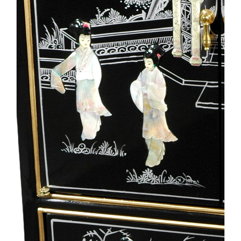 Black Lacquer End Table