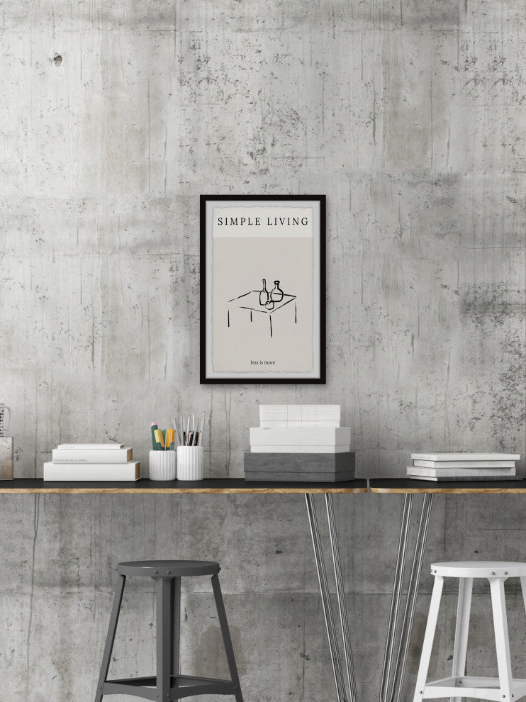 "Simple Living" Framed Painting Print, 16x24