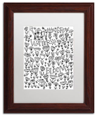 Elizabeth Caldwell 'Water Bloom Groom' Art, Wood Frame, White Mat, 11x14