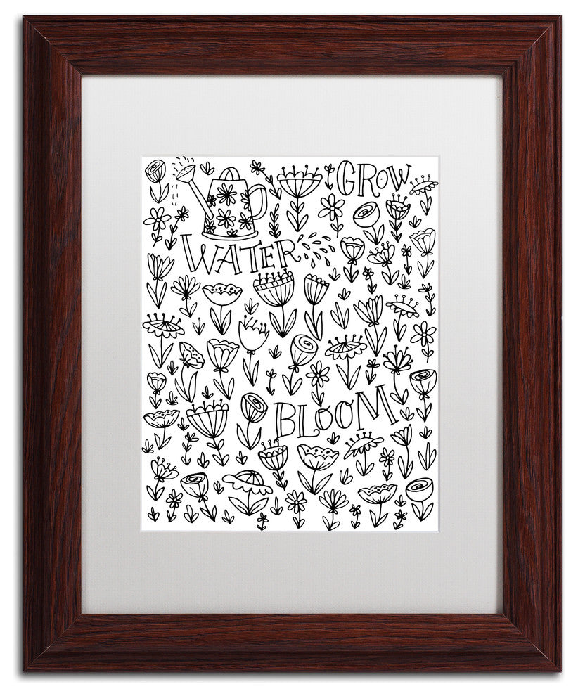 Elizabeth Caldwell 'Water Bloom Groom' Art, Wood Frame, White Mat, 11x14