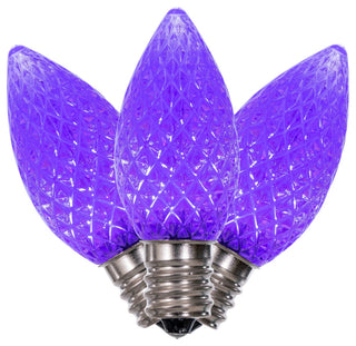 C7 Faceted Led Purple Bulb .38W 25/Box