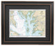 Poster Size Framed Nautical Chart; Chesapeake Bay, Smith Point to Cove Point