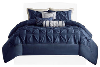 Madison Park Polyoni 7-Piece Comforter Set With Tufted, Queen