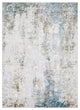 Michaela Machine Washable Faded Ivory/ Blue Indoor Area Rug, Ivory, 2'x3'