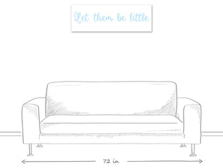 Let Them Be Little 12"x36" Canvas Wall Art, Blue
