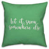 Lights, Tinsel, Mistletoe, Dark Green 18x18 Throw Pillow Cover