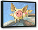 Three Little Pigs 18x24 Black Floating Framed Canvas