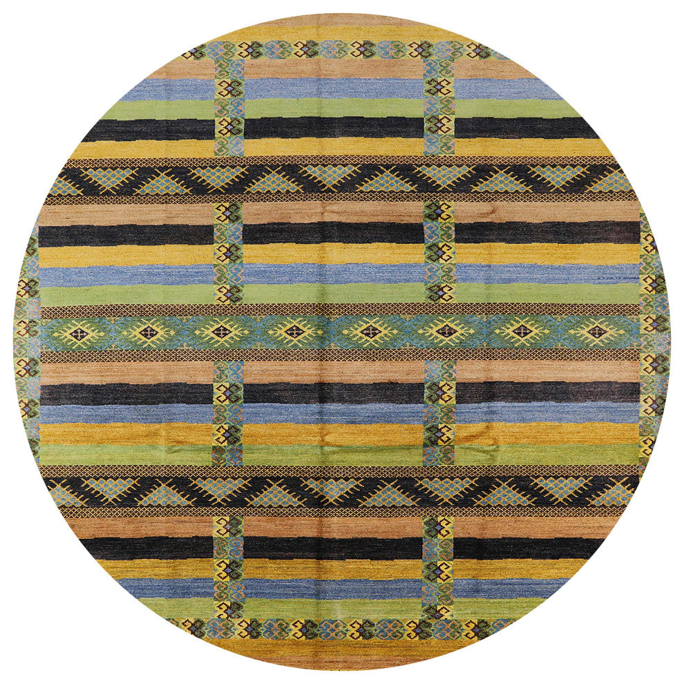 Ahgly Company Indoor Round Mid-Century Modern Area Rugs, 5' Round