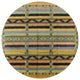 Ahgly Company Indoor Round Mid-Century Modern Area Rugs, 5' Round