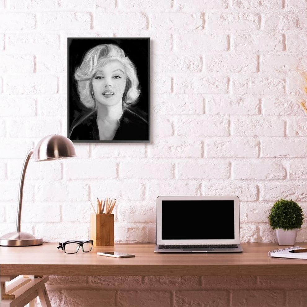 Stupell Industries Marilyn Portrait Vintage Hollywood Movie Star, 24 x 30