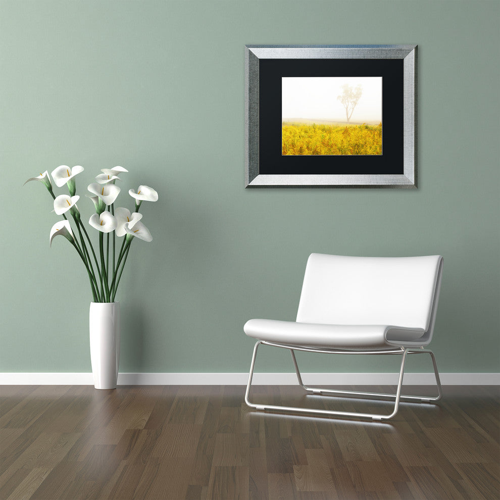 PIPA Fine Art 'Dreams of Goldenrod and Fog' Matted Framed Art, 20x16