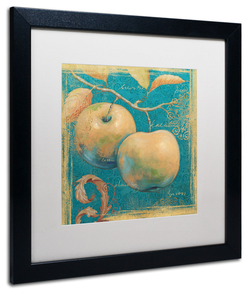 'Lovely Fruits II' Matted Framed Canvas Art by Daphne Brissonnet