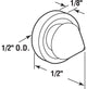 100Ea J4566 Gray Rubber Door Bumper Steel Jamb