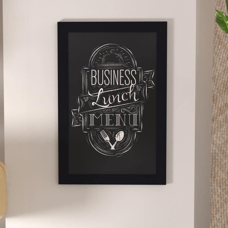Canterbury Wall Mount Magnetic Chalkboard Sign Set-20" x 30", Black, 20" X 30"