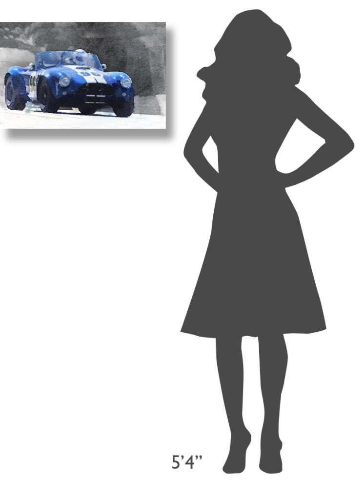 "1964 AC Cobra Shelby Racing Watercolor" Fine Art Print