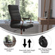 Whitney High Back Executive Swivel Office Chair with Black Frame & Arms, Black Leathersoft/Rose Gold Frame