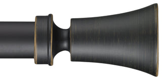 Tama Non-Telescoping Curtain Rod, Distressed Wood, 48''