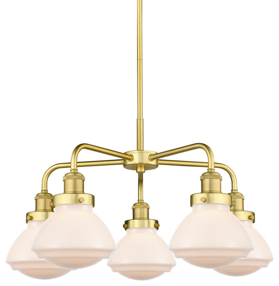 Innovations Lighting 916-5CR-14-25 Olean Chandelier Olean 5 Light - Satin Gold