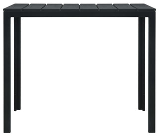 vidaXL Coffee Table Accent End Table Side Table with Wooden Look Black HDPE