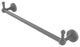 Sag Harbor 24" Towel Bar with Integrated Hooks, Matte Gray