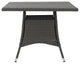 GDF Studio Colonial Outdoor Gray Wicker Square Dining Table