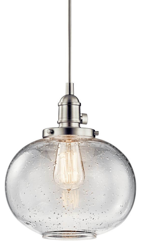 Kichler Avery 1 Light Mini Pendant, Brushed Nickel