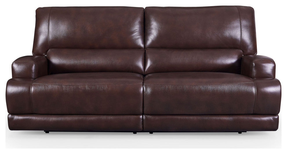 Tahoe Dual Power Zero Gravity Leather Sofa, Coffee