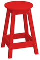 Poly Lumber Bar Stool, Bright Red, Dining Height, Round