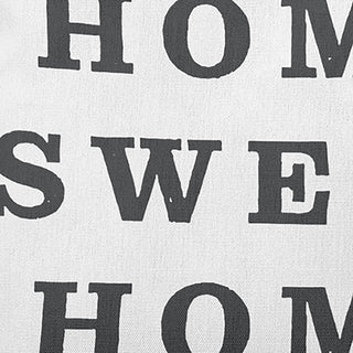 Home Sweet Home Polyester Indoor Pillow, Gray, 20"x20"