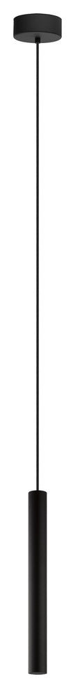 1-Light, 6.9W LED Single Tube Pendant, Matte Black