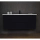 Salt 20Dx48" Floating Bathroom Vanity, Glossy Black With Acrylic Top