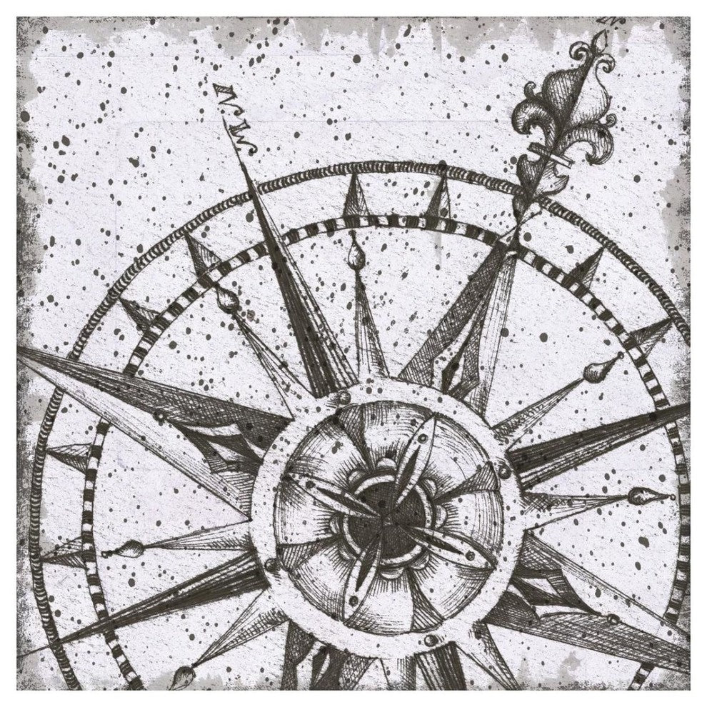 "Coast to Coast I BW No Words" Digital Paper Print by Daphne Brissonnet, 32"x32"