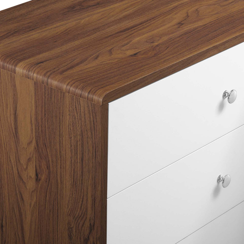 Transmit 4-Drawer Chest, Walnut White