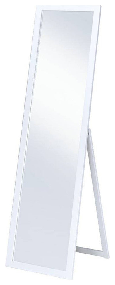 Crisp White Full Length Standing Mirror