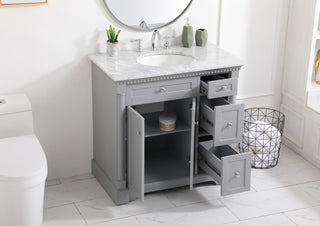 Home Living 36" Single Bathroom Vanity, Gray