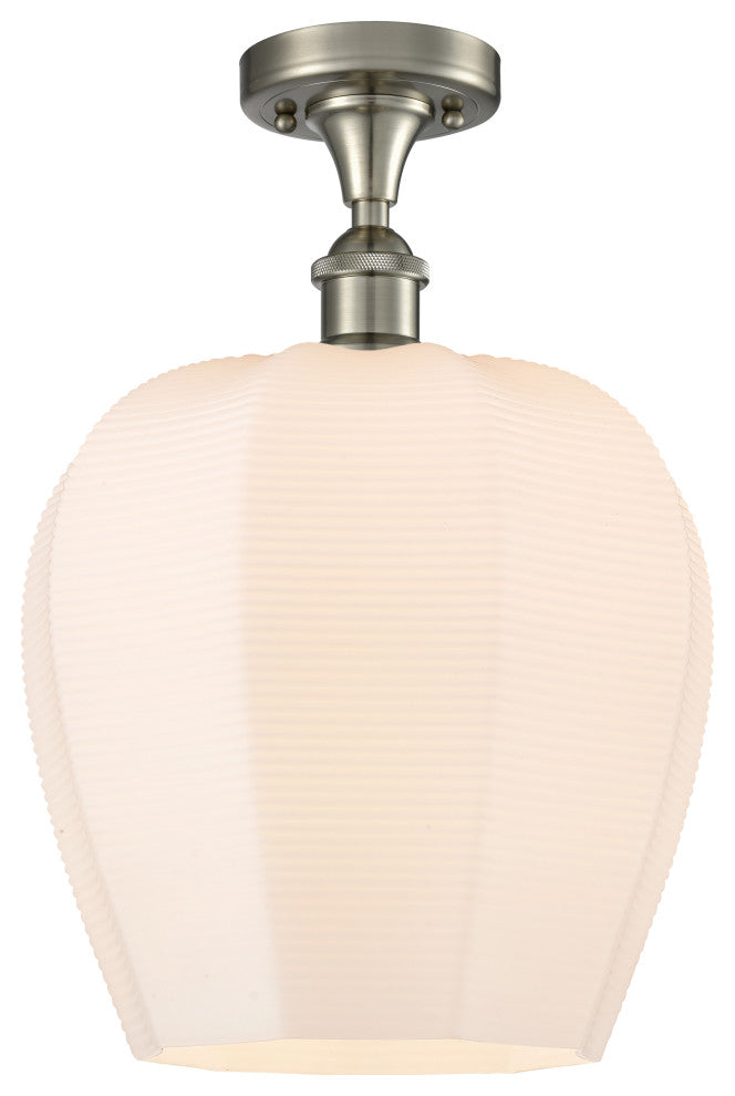 Innovations 516-1C-SN-G461-12 1 Light Semi-Flush Mount, Brushed Satin Nickel