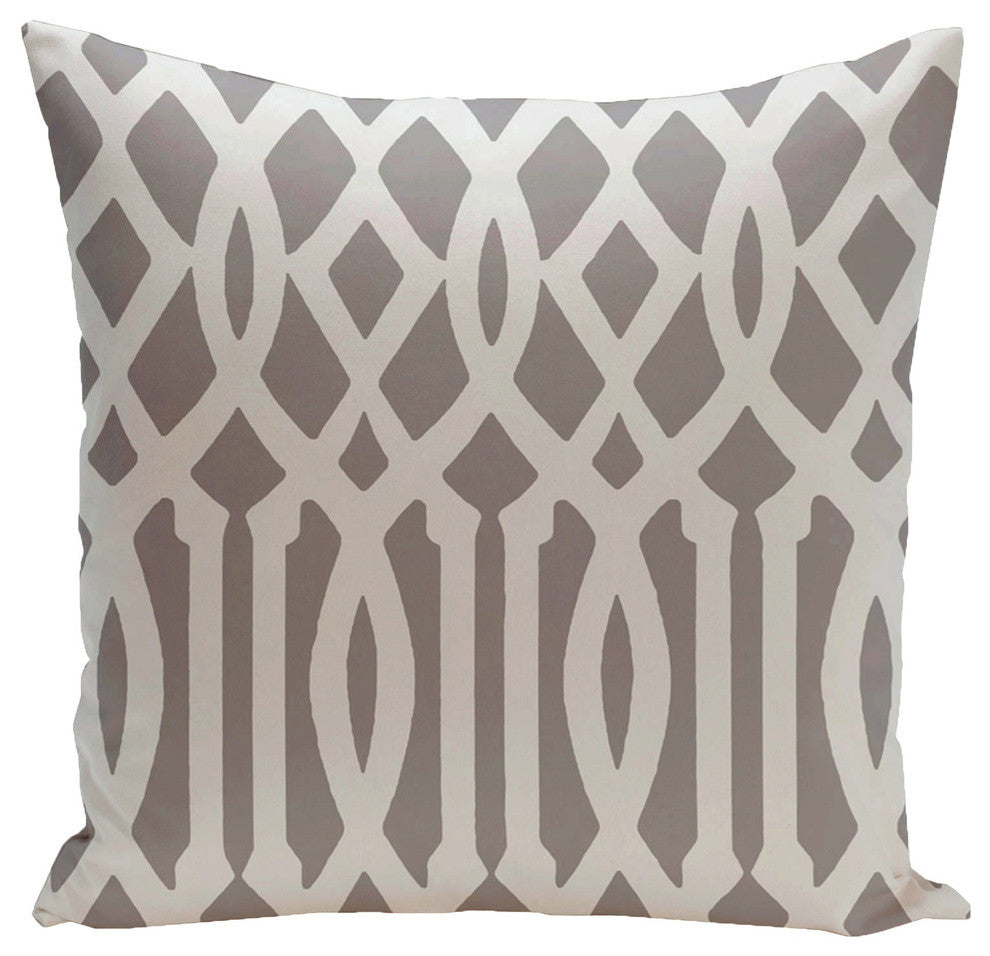 Geometric Decorative Pillow, Classic Gray, 18"x18"